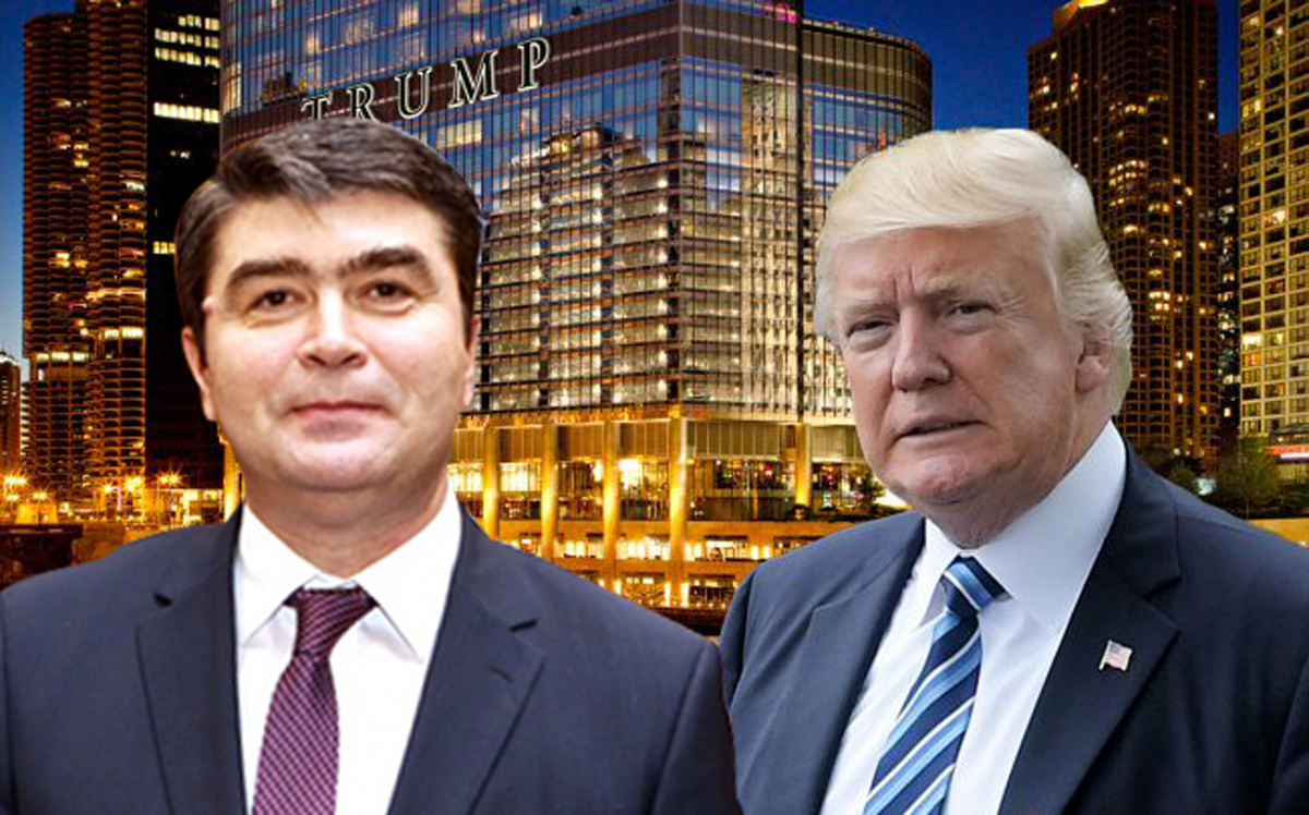 From left: Romanian Consul General Tiberiu Trifan and President Trump (Credit: Getty Images and Trump Hotels)