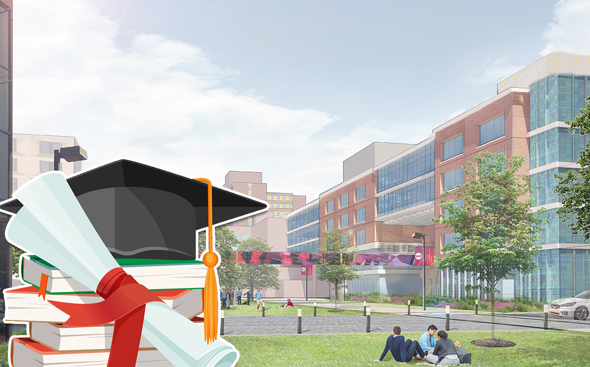 Rendering of the health and sciences greenway (Credit: UIC and iStock)