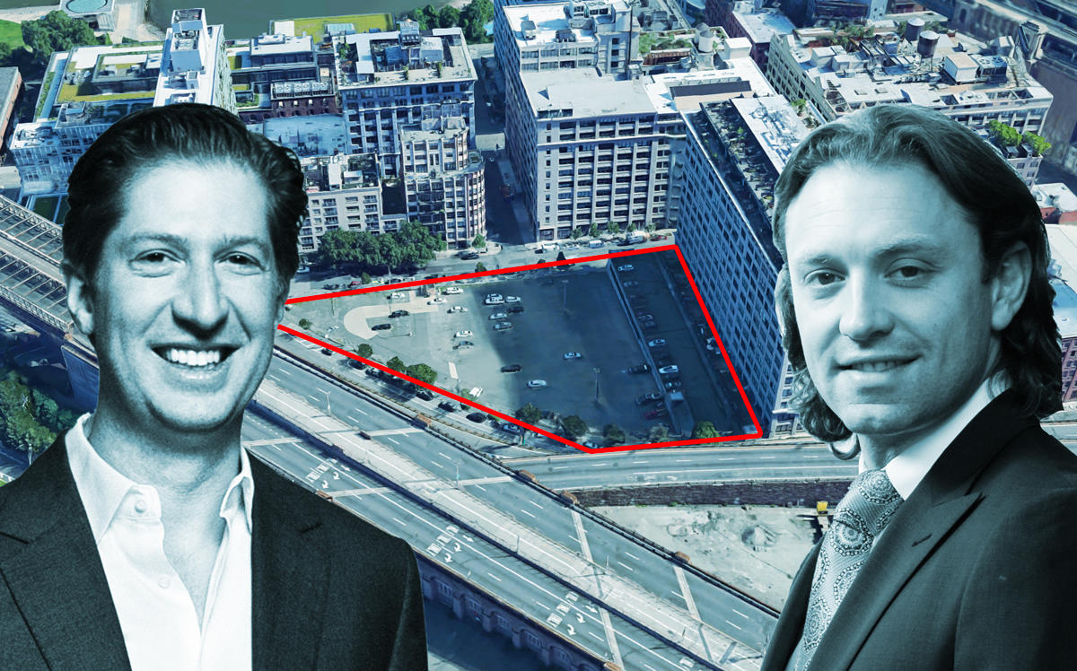 Madison Realty Capital's Brian Shatz and Fortis Property Group's Jonathan Landau with 30 Front Street in Brooklyn (Credit: Google Maps)