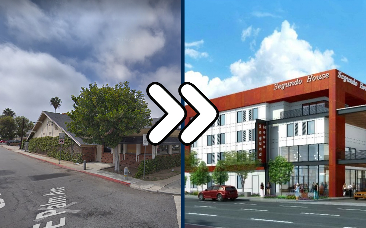Developers hope to win approval for the Segundo House project in the hotel-filled El Segundo. (Credit: The City of El Segundo and Google Maps)