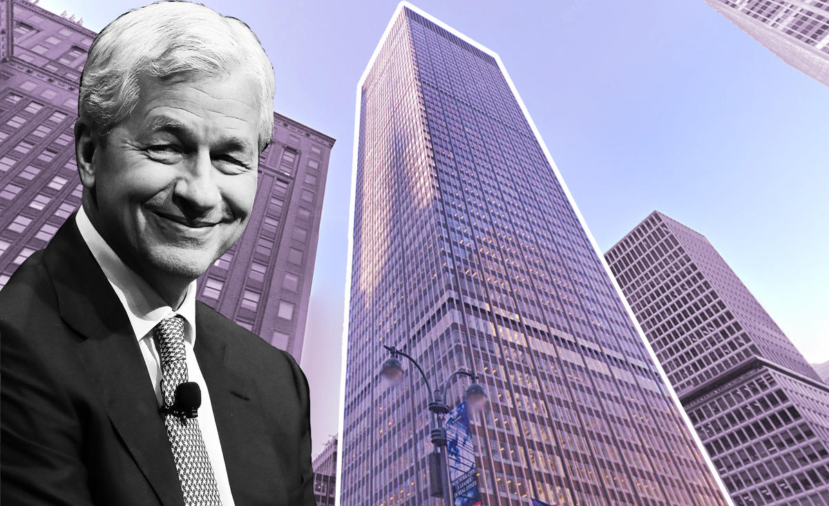 JPMorgan's Jamie Dimon and 270 Park Avenue (Credit: Getty Images and Google Maps)
