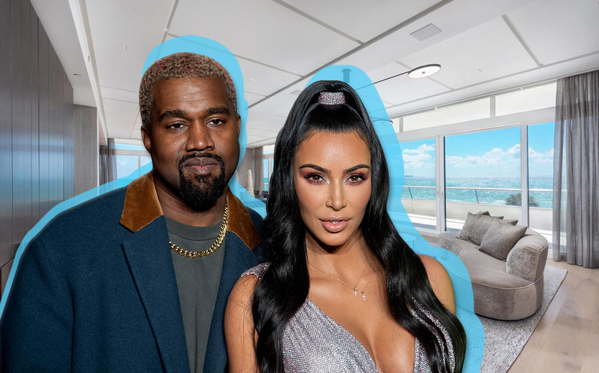 Kayne West and Kim Kardashian West (Credit: Getty Images and Zillow)