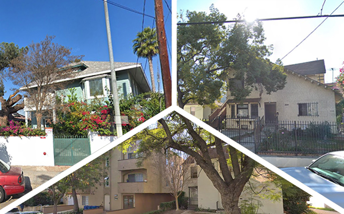 From left: 2347 W. Ocean View Ave., 2310 W. Ocean View Ave., and 1633 S. Camden Avenue (Google Maps)