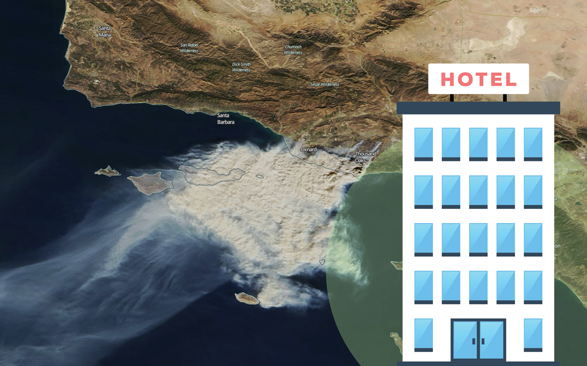 The Woolsey Fire rages northeast of Los Angeles on November 9 (Credit: iStock)