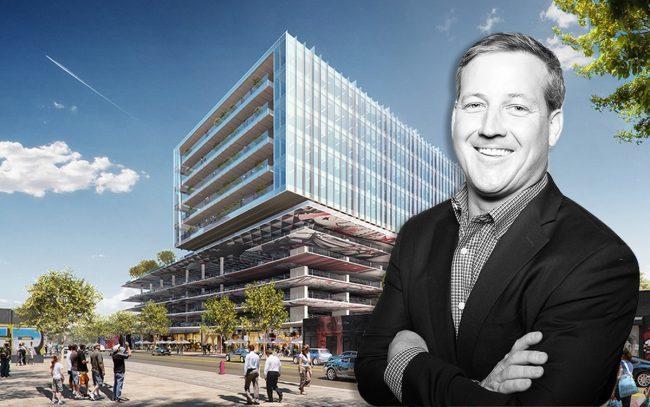 Sterling Bay’s Andy Gloor and a rendering of 545wynn