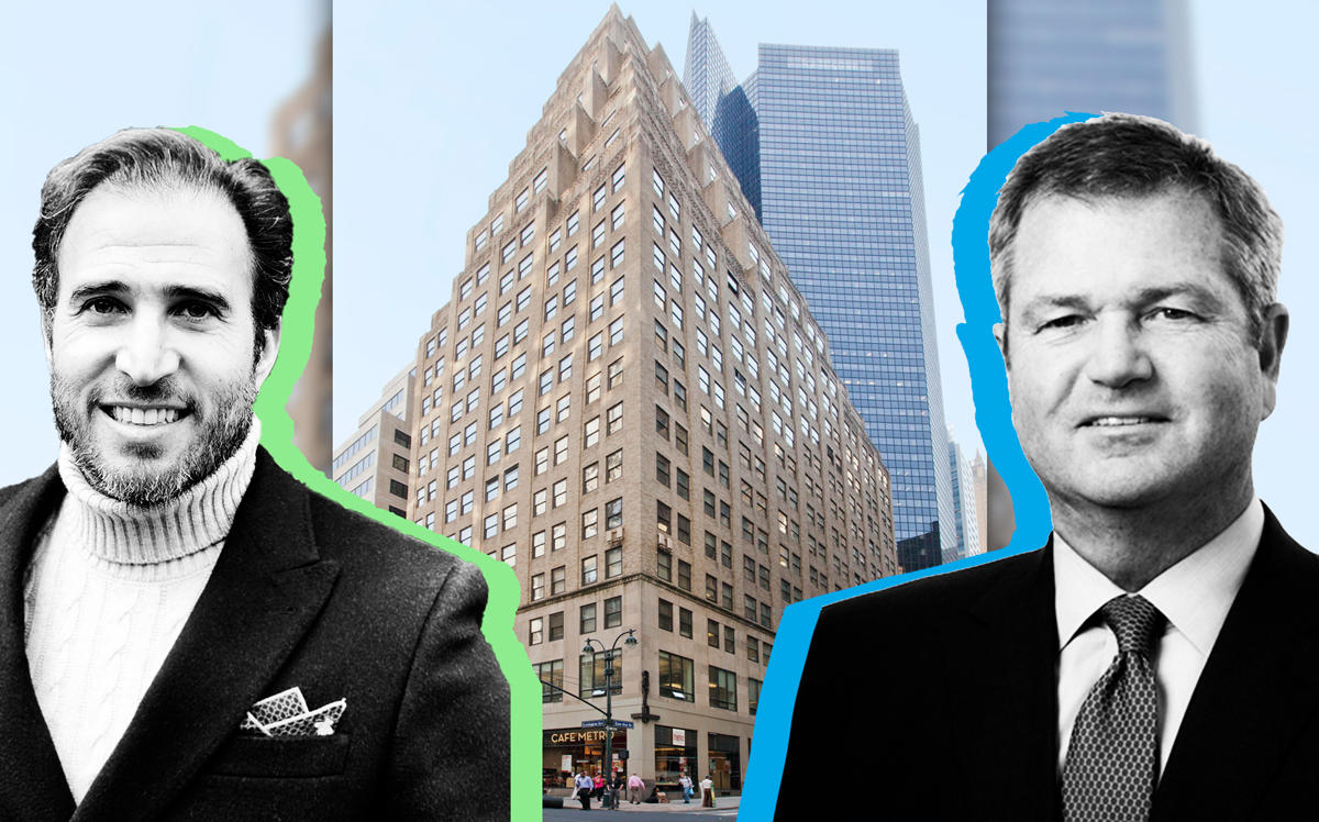 From left: Broad Street Development CEO Raymond Chalmè, 370 Lexington Avenue, and Invesco CEO Martin Flanagan (Credit: BSD, Witkoff, and Invesco)