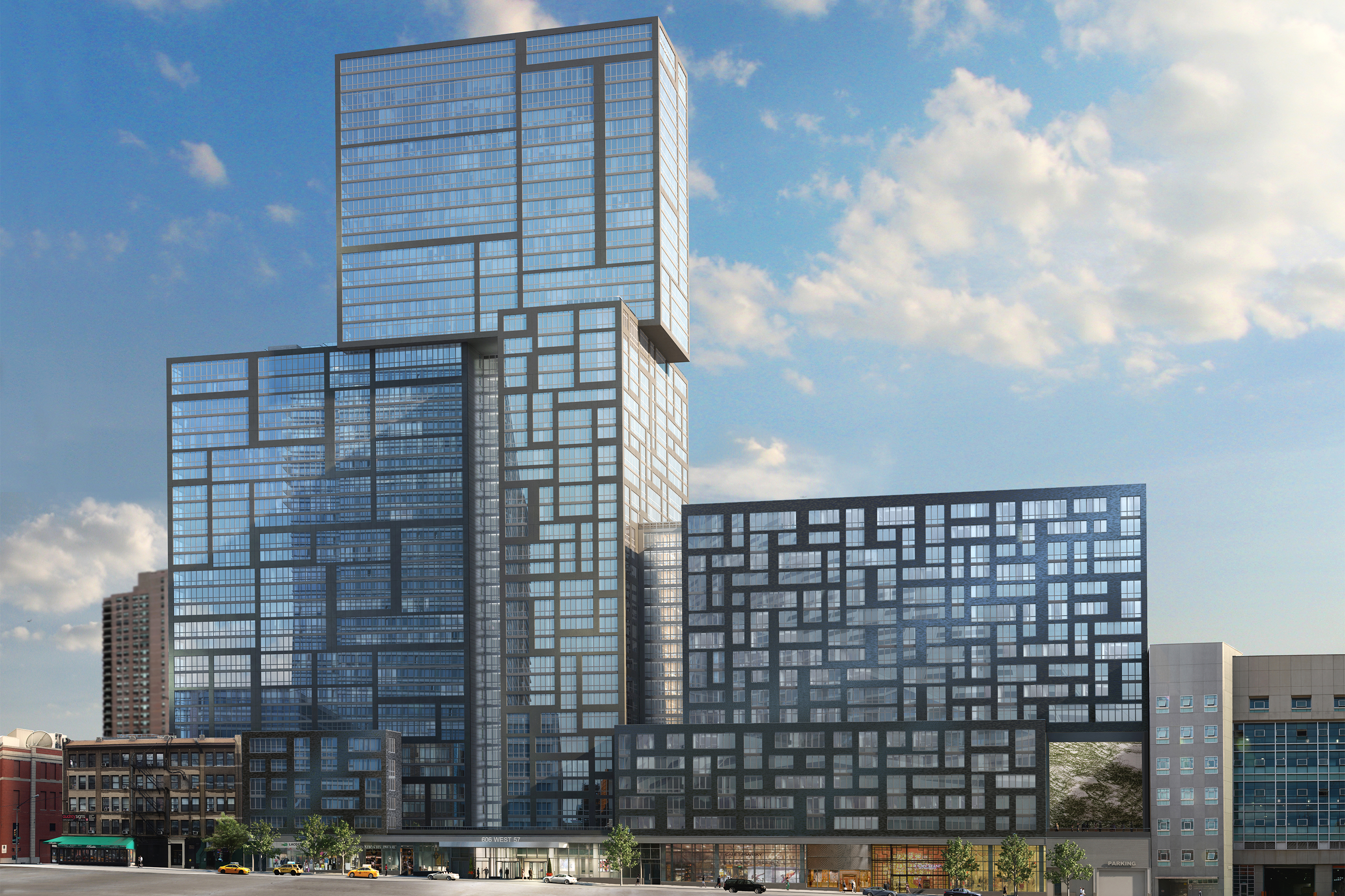 A rendering of the Max at 606 West 57th Street.