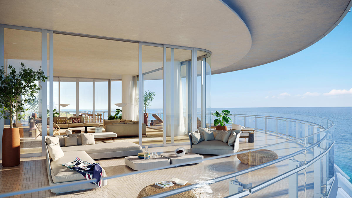 Rendering of the penthouse at Eighty Seven Park