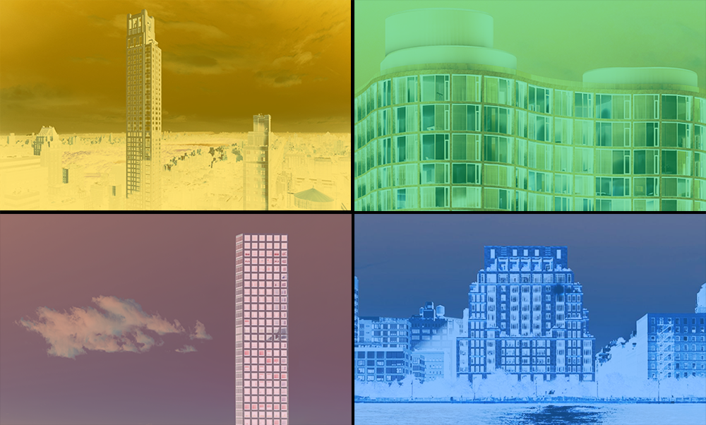 Clockwise from top left: 520 Park Avenue, 160 Leroy, 70 Vestry and 432 Park Avenue