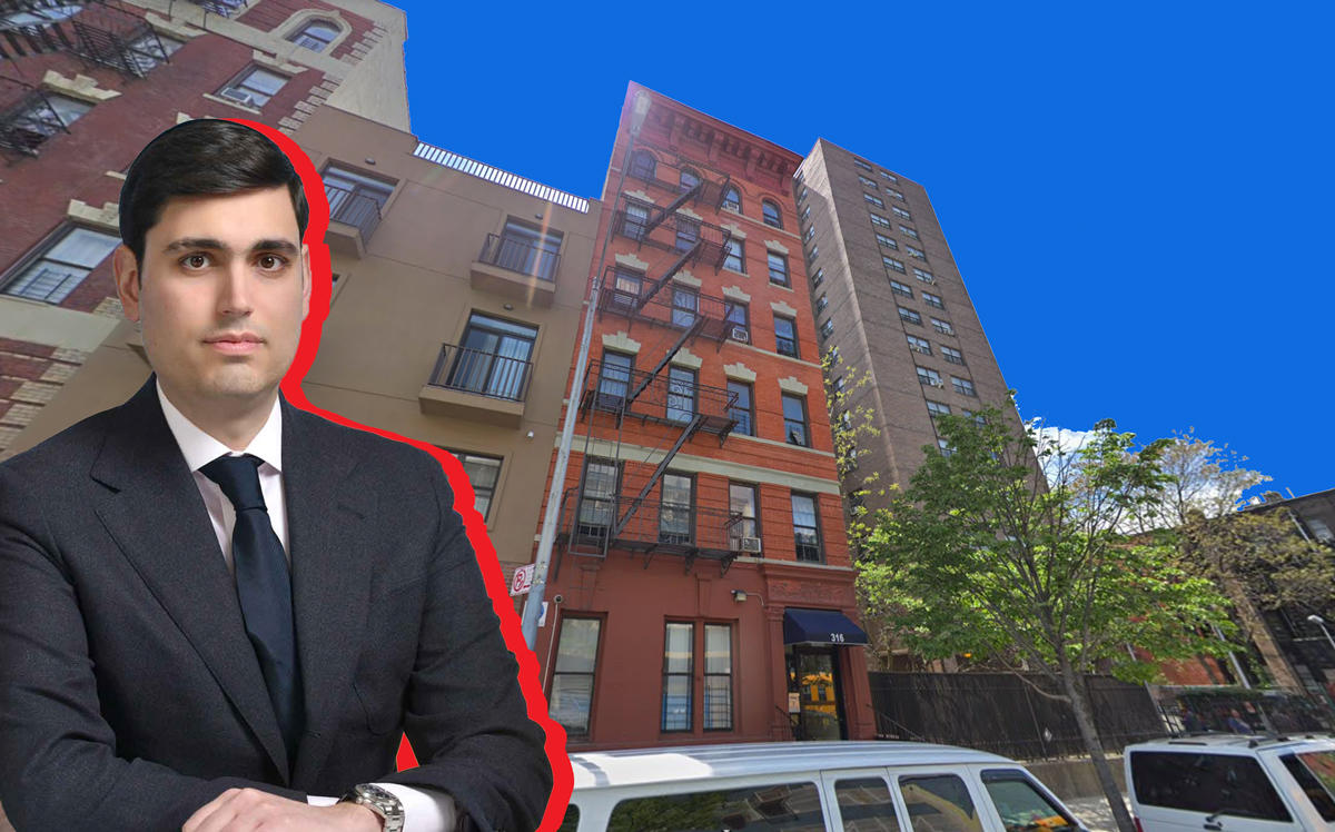 Isaac Kassirer and 316 East 117th Street (Credit: Emerald Equity Group and Google Maps) 