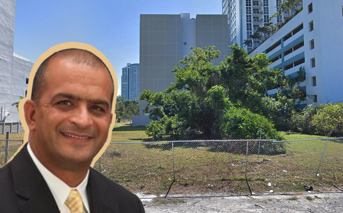 3H Group CEO Hiren Desai and 1741 Southwest Second Avenue (Credit: LinkedIn and Google Maps)
