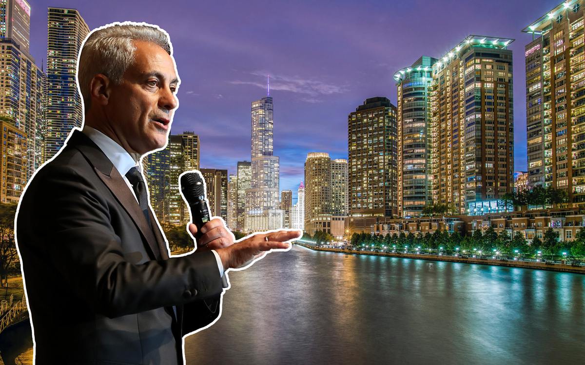 Mayor Rahm Emanuel and the Chicago River (Credit: Getty Images and Pixabay)