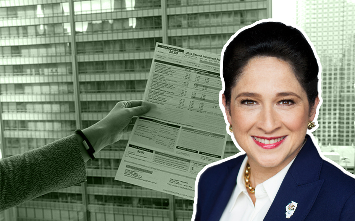 Chicago mayoral candidate Susana Mendoza and a Cook County tax bill (Credit: Daniel X. O'Neil on Flickr)
