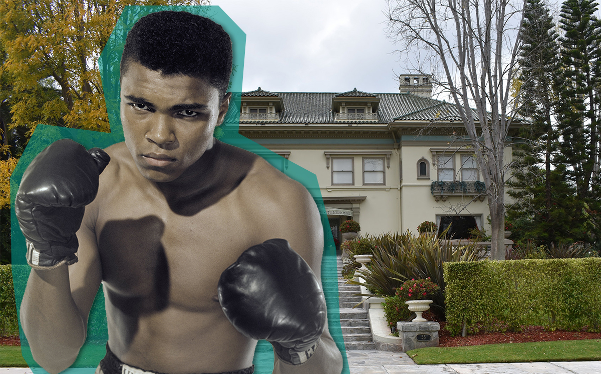 Muhammad Ali and 55 South Fremont Place (Credit: Getty Images and Flickr)