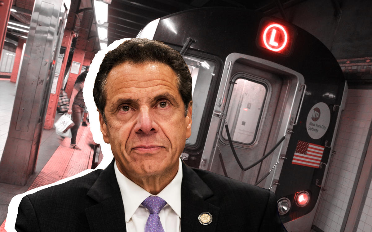 Governor Andrew Cuomo and the L line at Brooklyn (Credit: Getty Images)