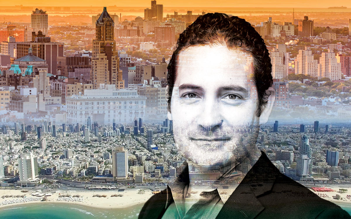 Boaz Gilad with the Tel Aviv and Brooklyn Skylines (Credit: iStock)