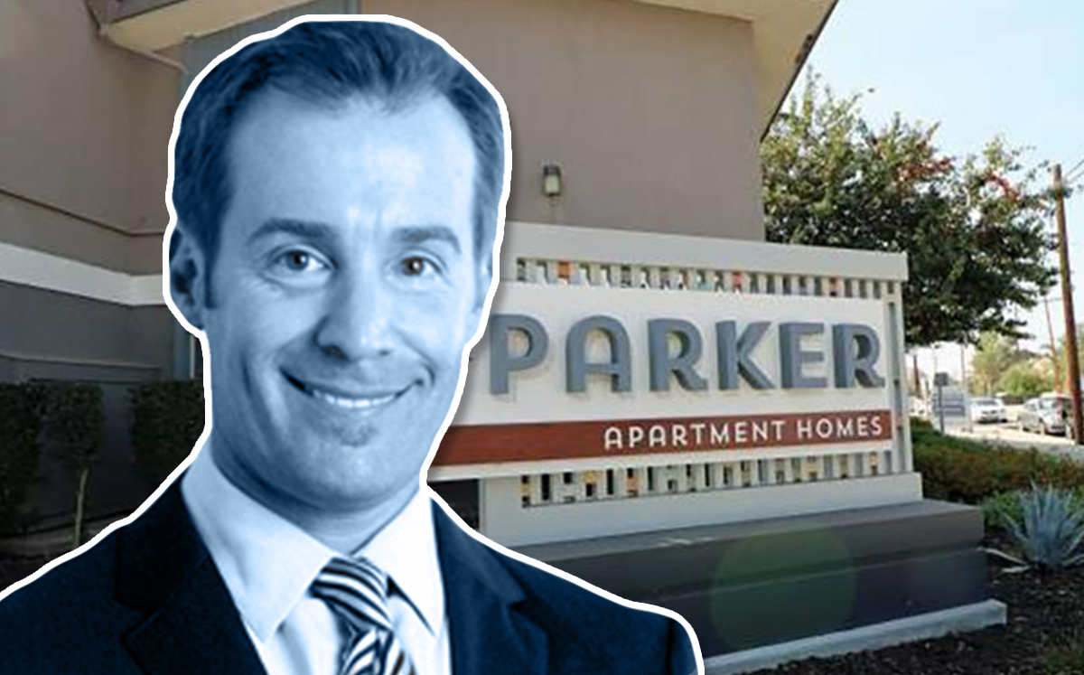 Benedict CEO Ryan Somers and 4608–4640 Arden Way, marketed as "The Parker"