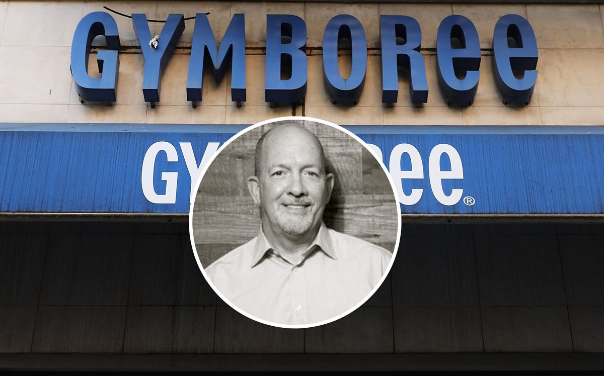 Gymboree CEO Daniel Griesemer and a Gymboree (Credit: LinkedIn and Getty Images)