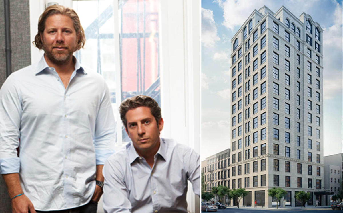 Icon’s Todd Cohen, Terrence Lowenberg and a rendering of 301 East 81st Street (Credit: CityRealty)