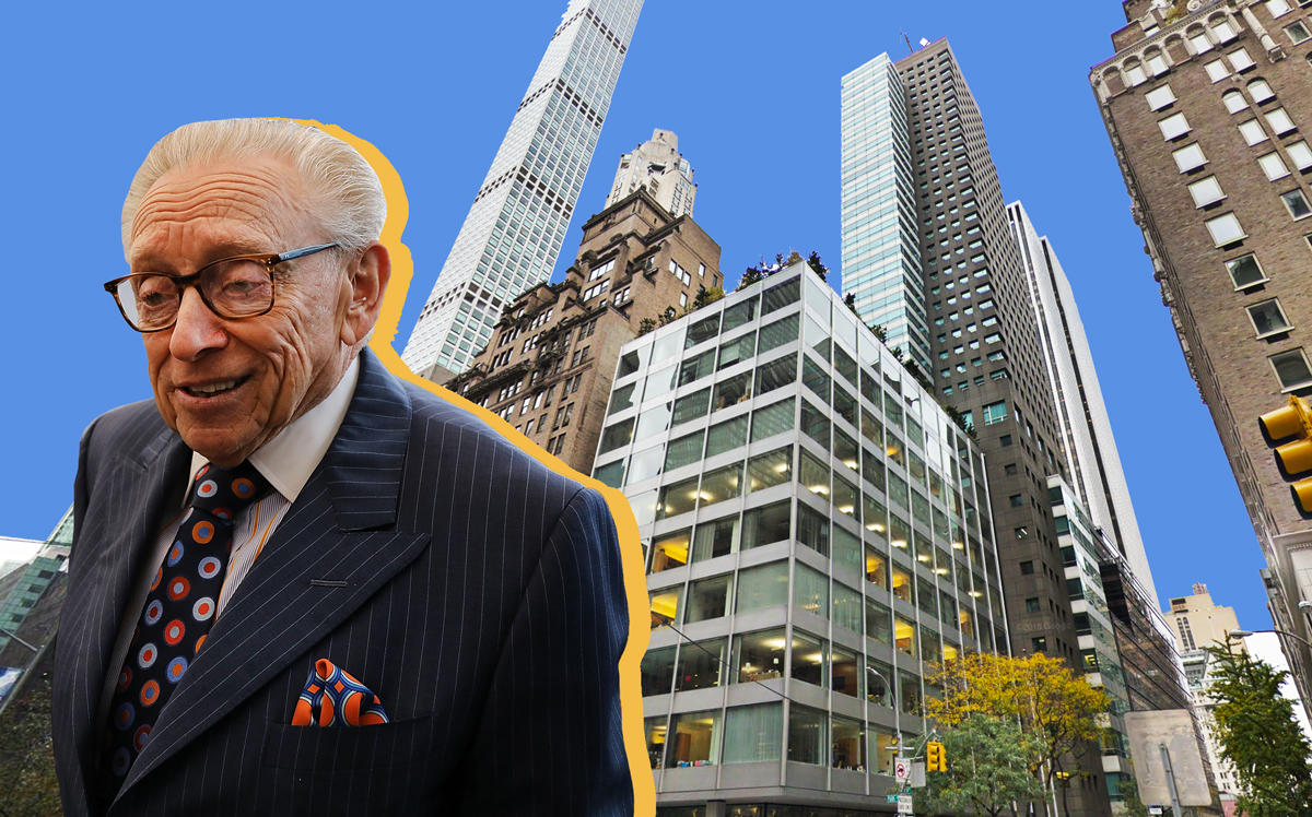 Larry Silverstein and 500 Park Avenue (Credit: Getty Images and Google Maps)