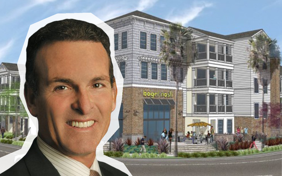 Lennar Corp CEO Rick Beckwitt and a rendering of the Anaheim project