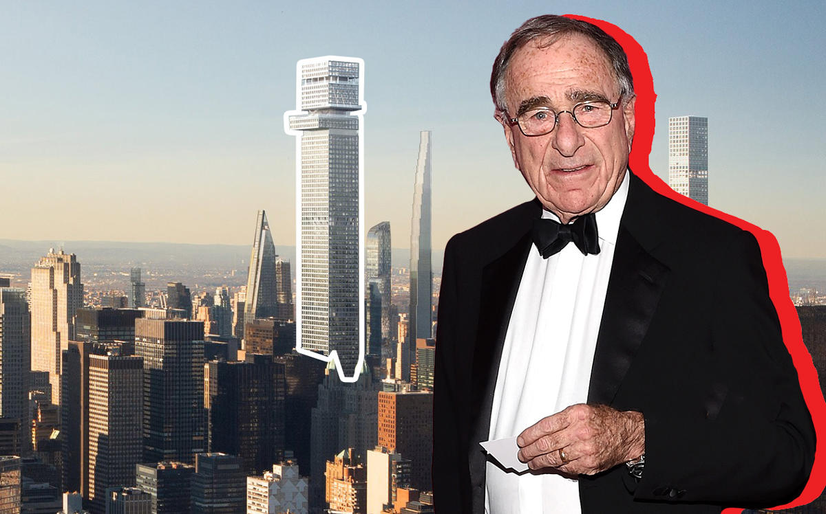A rendering of Tower Fifth with Harry Macklowe (Credit: New York Times and Getty Images)