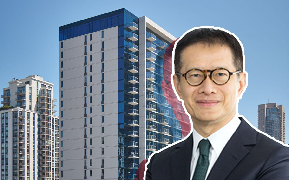 Edmund Cheng, Chairman of Mapletree and a rendering of Jones Chicago (Credit: Mapletree)