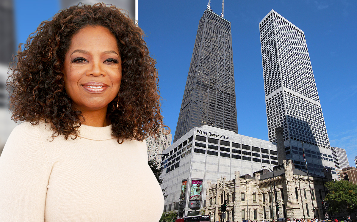 Oprah Winfrey and Water Tower Place (Credit: Getty Images and Wikipedia)