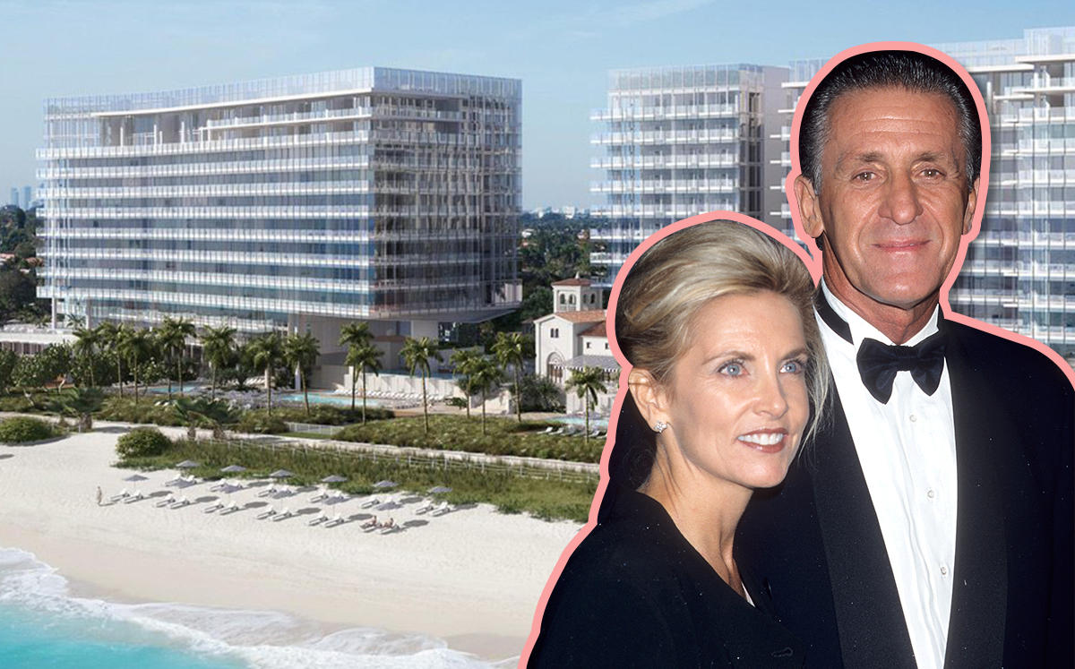 Christine Riley, Pat Riley, and the Surf Club Residences at the Four Seasons (Credit: Getty Images and Four Seasons)