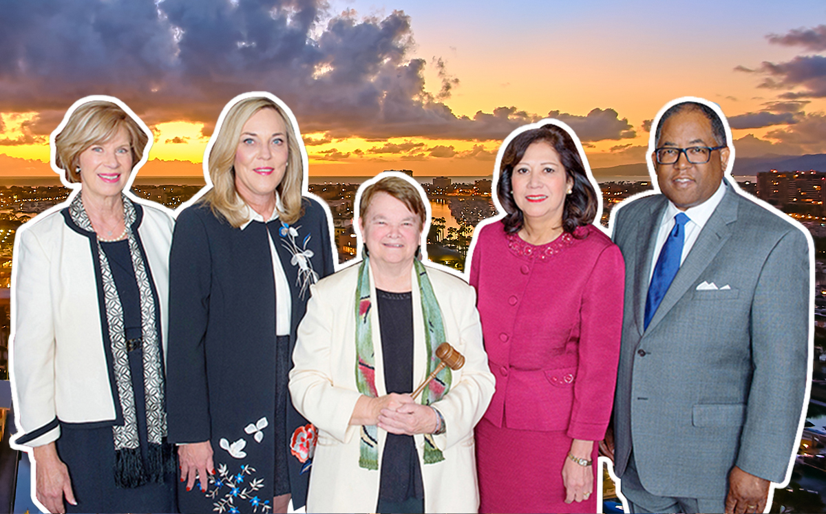 The Los Angeles County Board of Supervisors. From left: Janice Hahn, Kathryn Barger, Sheila Kuehl, Hilda L. Solis, and Mark Ridley-Thomas. (Credit: Pedro Szekely via Flickr)