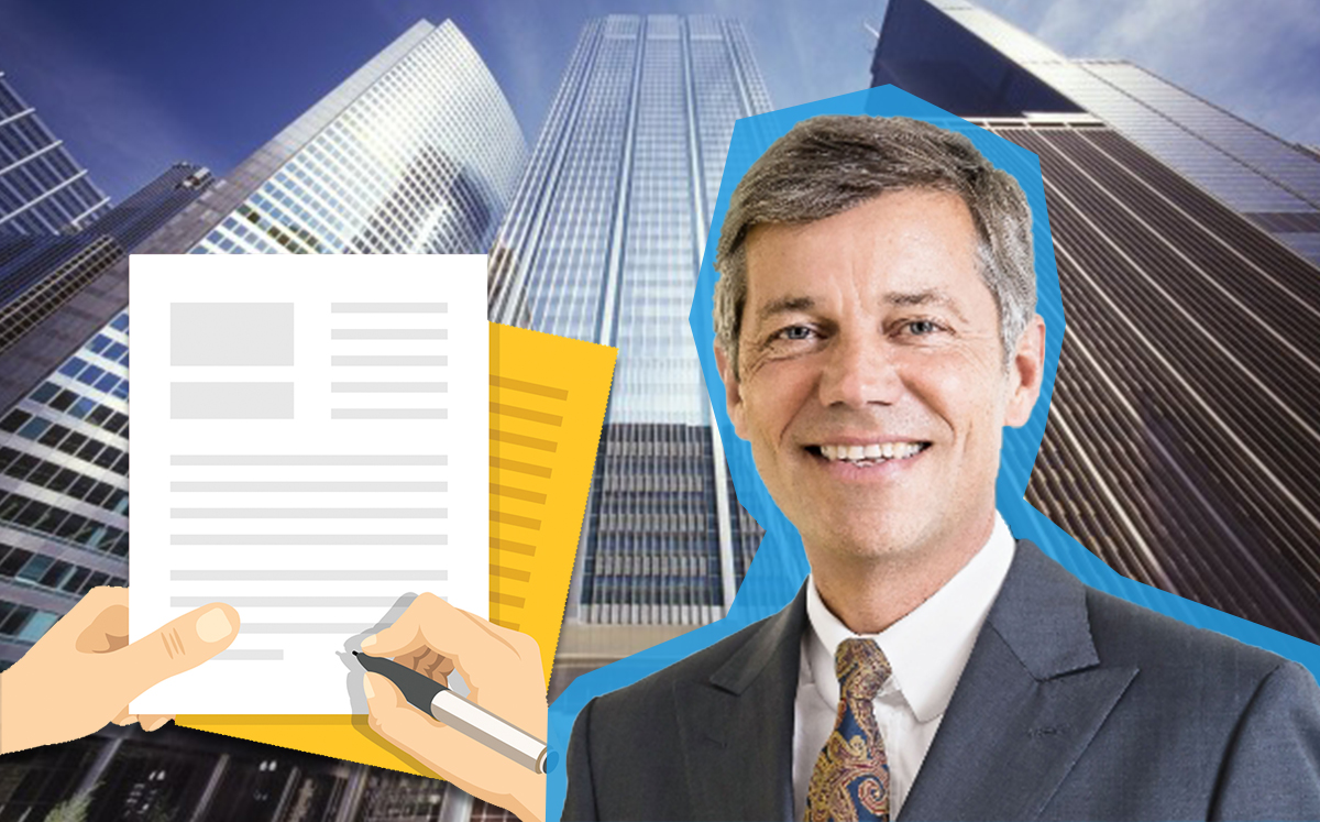 Dr. Reinhard Kutscher and 111 South Wacker Drive (Credit: Union Investment and iStock)