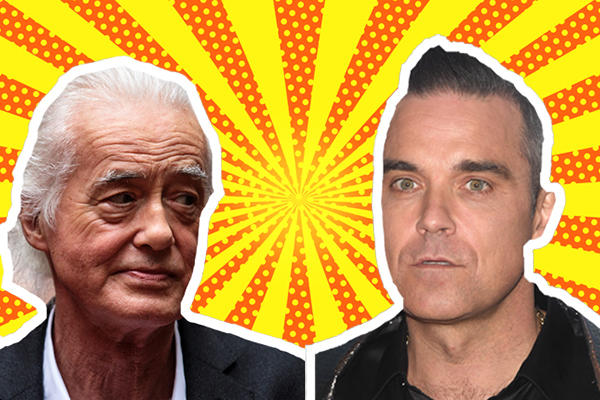 Jimmy Page and Robbie Williams (Credit: Getty Images, iStock)