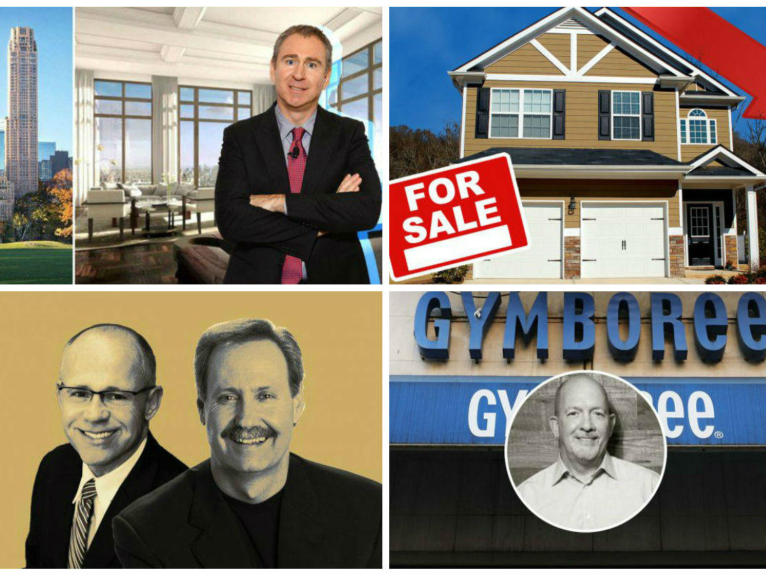 <em>Clockwise from top left: Ken Griffin's Manhattan penthouse purchase marks the most expensive home sale ever in the U.S., where a December plunge in home sales sparked fears of a continuing slowdown; Gymboree and Crazy 8 stores prepare to close after filing for bankruptcy; and Keller Williams hires Berkshire Hathaway’s No. 1 real estate agent.</em>