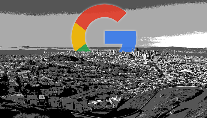 Google looming over the San Francisco skyline