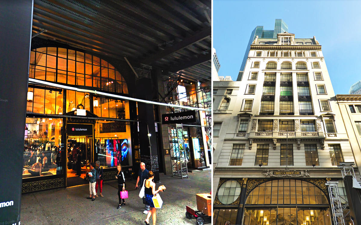 The 597 Fifth Avenue Lululemon storefront (Credit: Google Maps)
