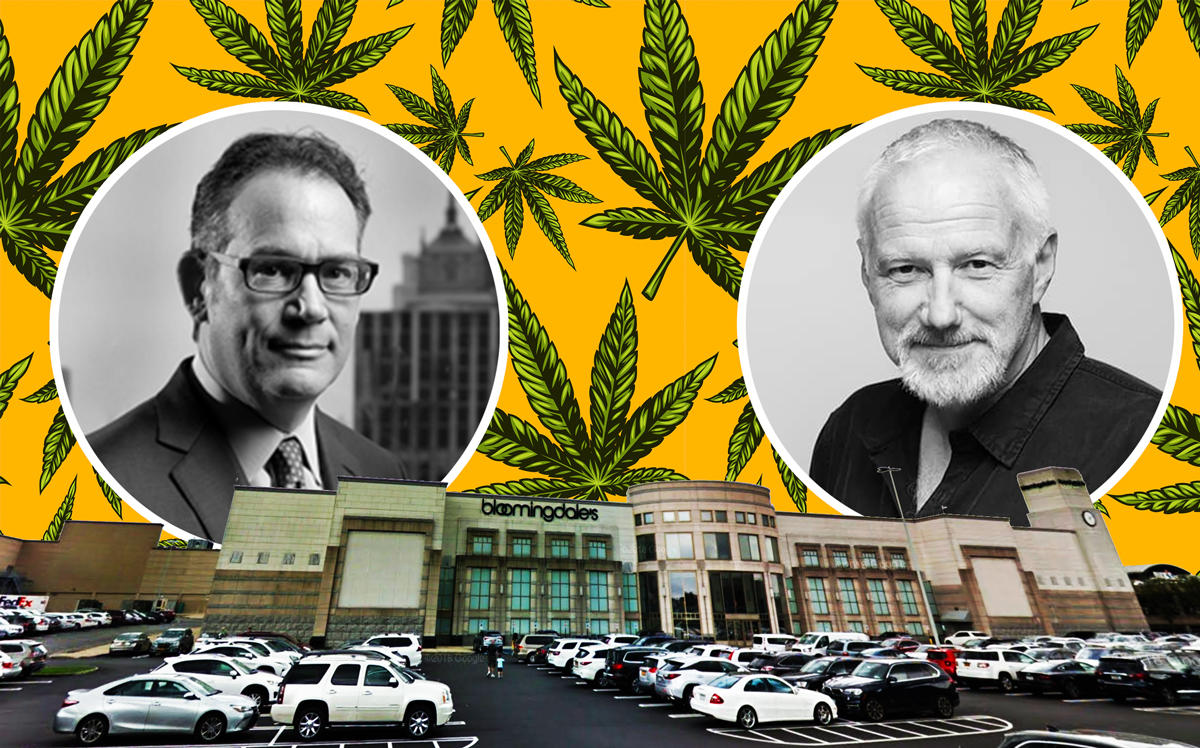 David Simon (left), Peter Horvath (right) and the Roosevelt Field Mall in Garden City (Credit: iStock, Google Maps, and Green Growth)