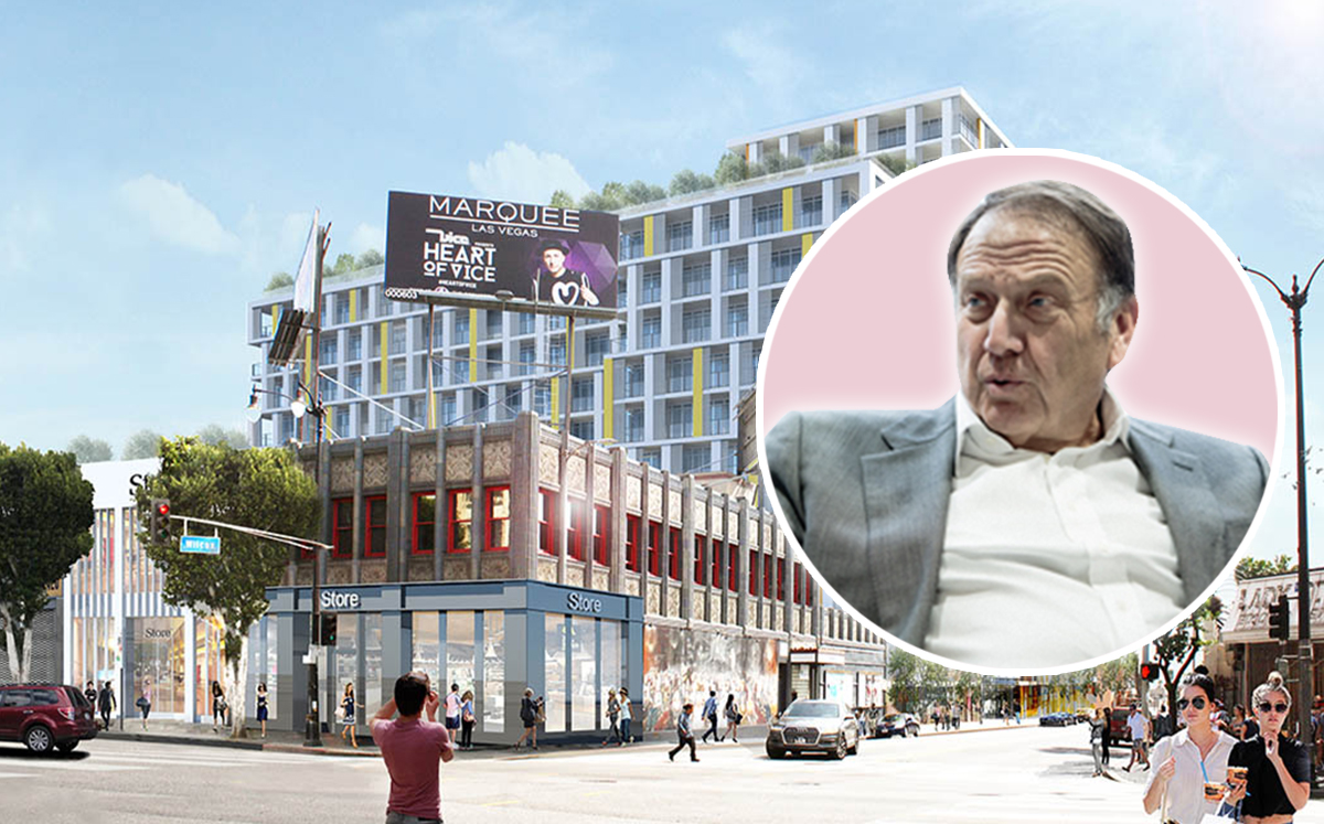 LeFrak Organization''s Richard LeFrak and a rendering of the Hollywood project