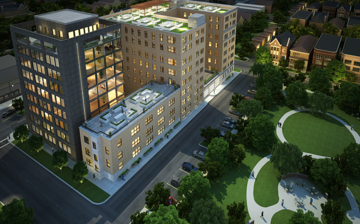 A rendering of the apartments at 5700 North Ashland Avenue (Credit: MCZ Development)