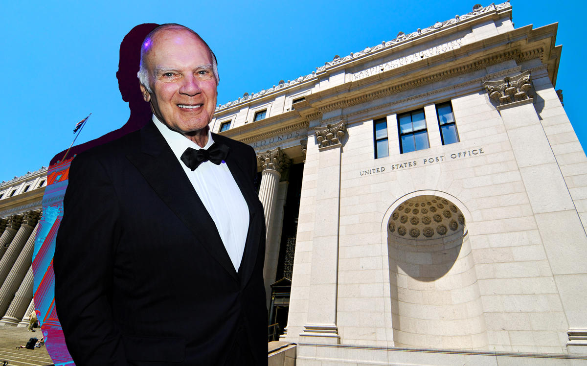 Steve Roth and the Farley Post Office building at 421 8th Avenue (Credit: iStock and Getty Images)