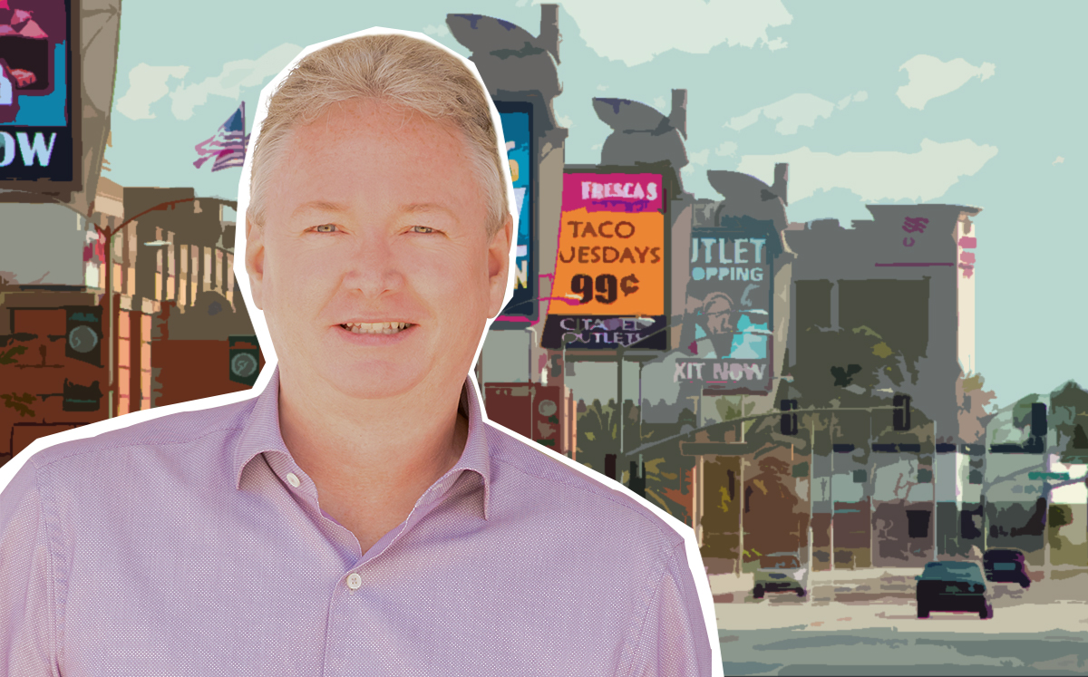 Craig Realty founder Steven Craig and the Citadel Outlets (Credit: Wikipedia)