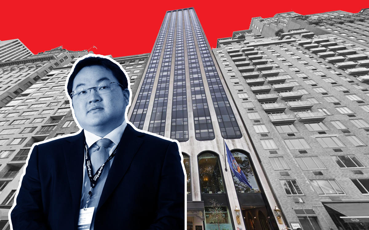 Jho Low and the Park Lane Hotel at 36 Central Park South (Credit: Getty Images and Google Maps)