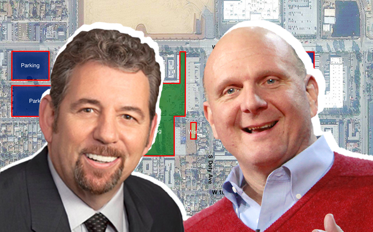 James Dolan, CEO of MSG Company and Steve Ballmer, owner of the Clippers, continue to butt heads over the proposed Inglewood basketball arena. (Credit: MSG, and Wikipedia)