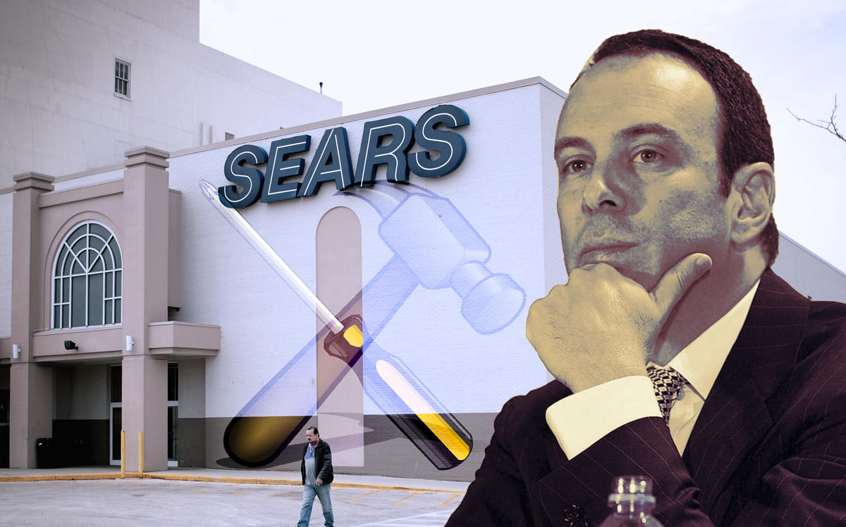 A Sears store with tools and Edward Lampert (Credit: Getty Images, Pixabay, and Facebook)
