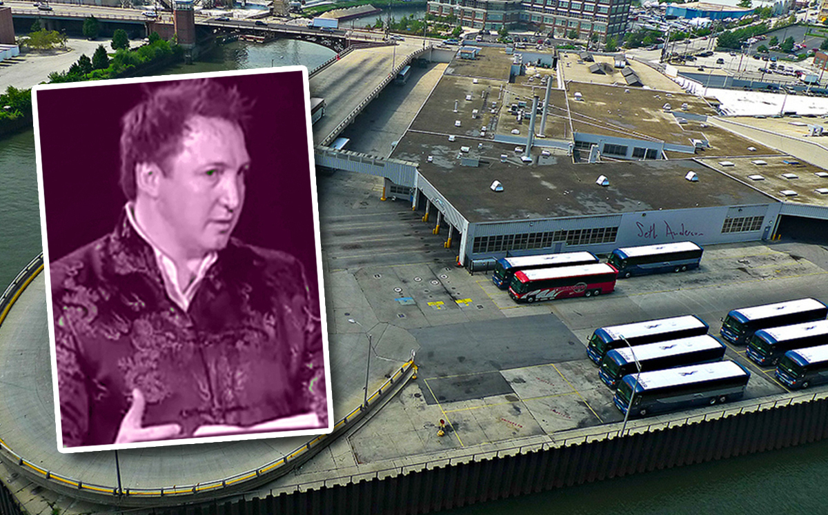 Onni Group President Rossano de Cotiis and Goose Island bus facility (Credit: Seth Anderson via Flickr)