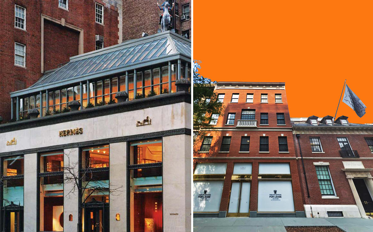Hermès' current location at 691 Madison Avenue and 706 Madison Avenue (Credit: Tahl Propp Equities and Google Maps)