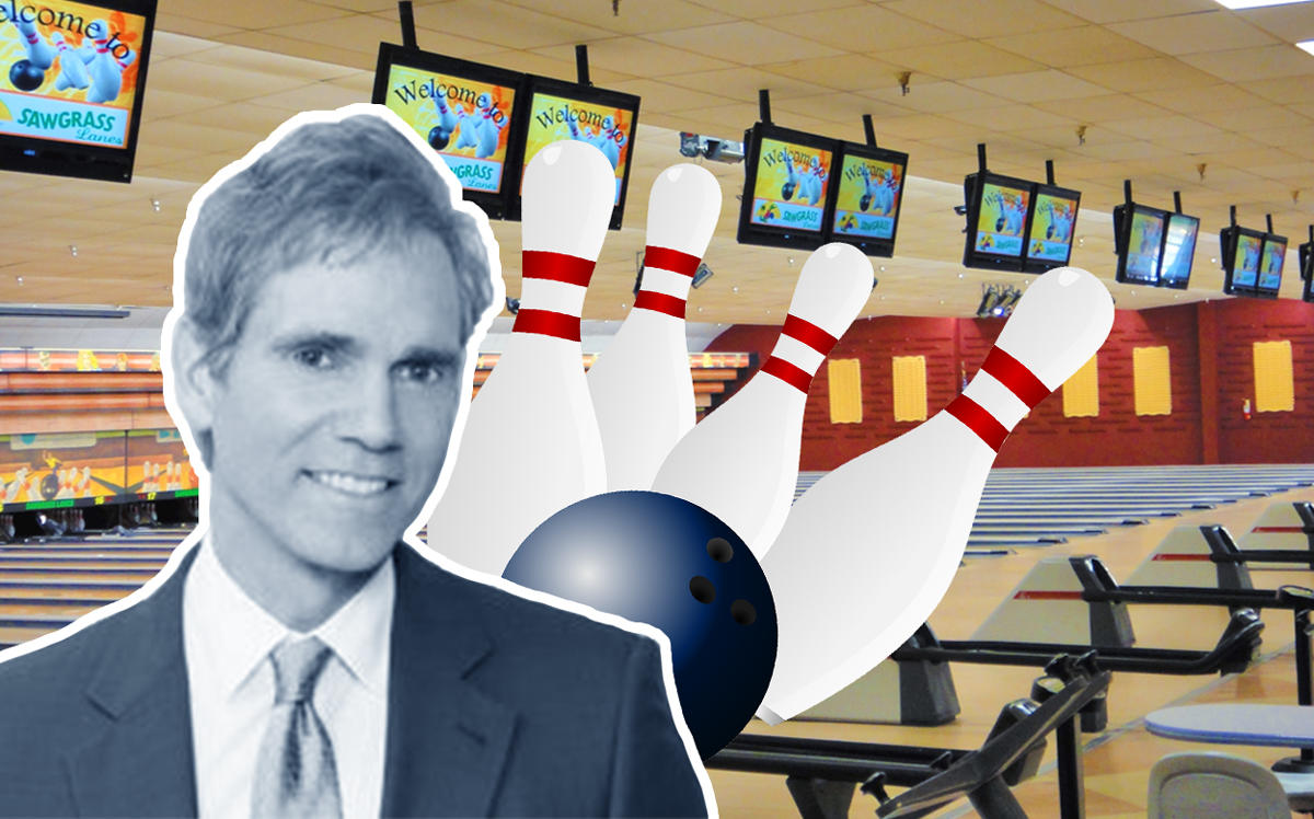 iStar CEO Jay Sugarman and the Sawgrass Lanes bowling alley