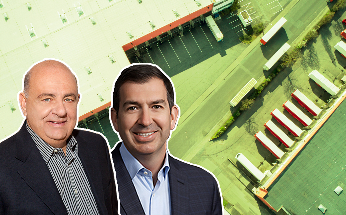Ronald Pizzuti of Pizzuti Companies and Michael Powers of Molto with an industrial warehouse (Credit: iStock)