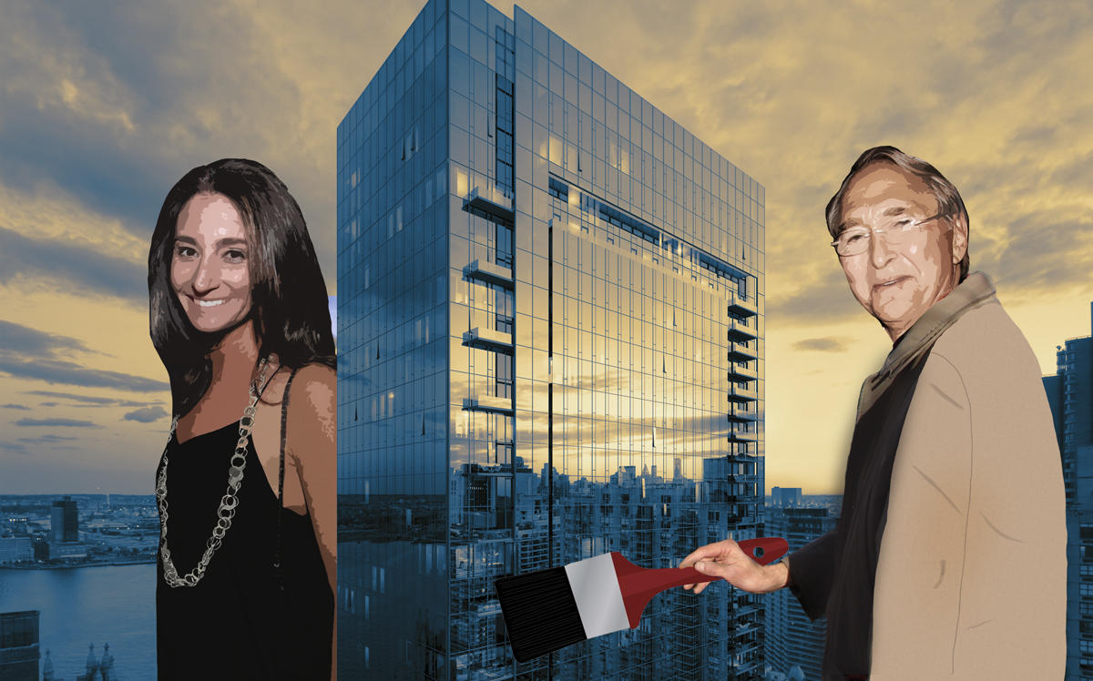 From left: Kelly Kennedy Mack, 685 First Avenue, and Sheldon Solow (Credit: Getty Images and Wikipedia)