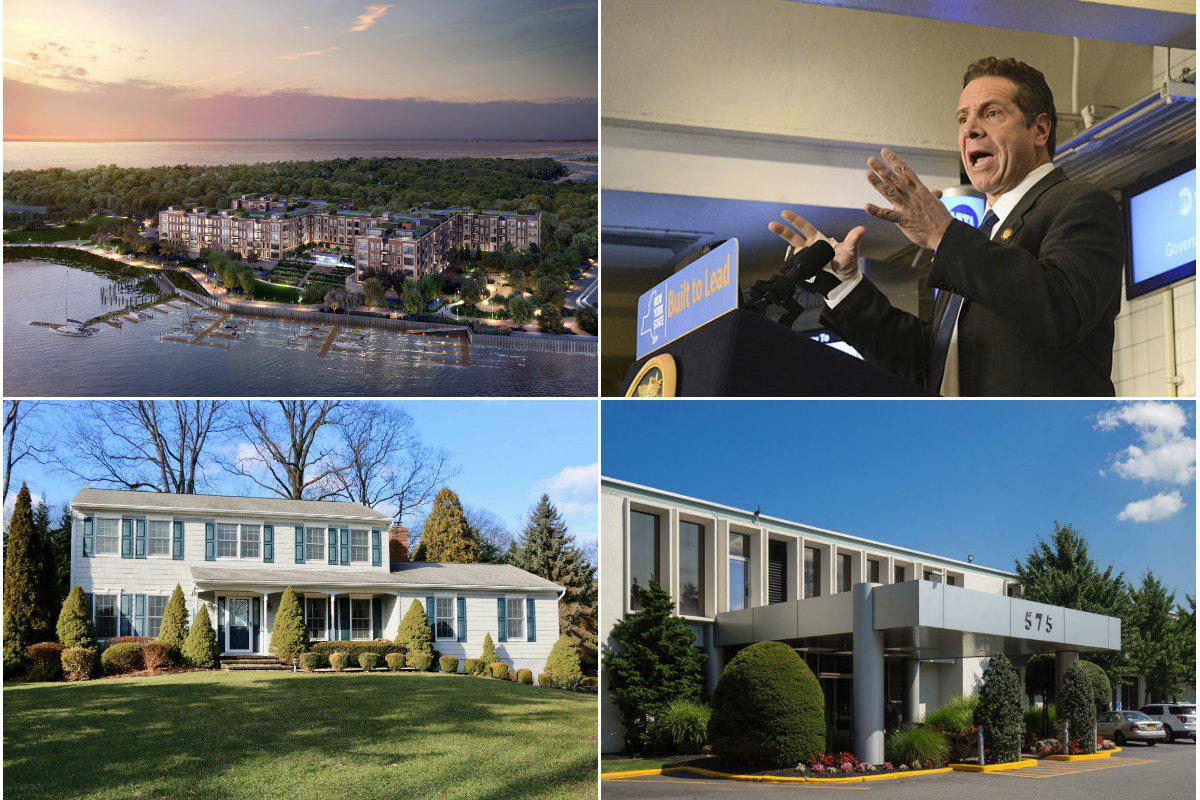 <em>Clockwise from top left: $1B Glen Cove development moves forward after legal challenge fail, Gov. Andrew Cuomo pitches another $40M to build bridges and a medical center for the Nassau Hub, e-commerce gives Milvado a strong start to 2019 and Long Island home sales rise after a flat 2018.</em>