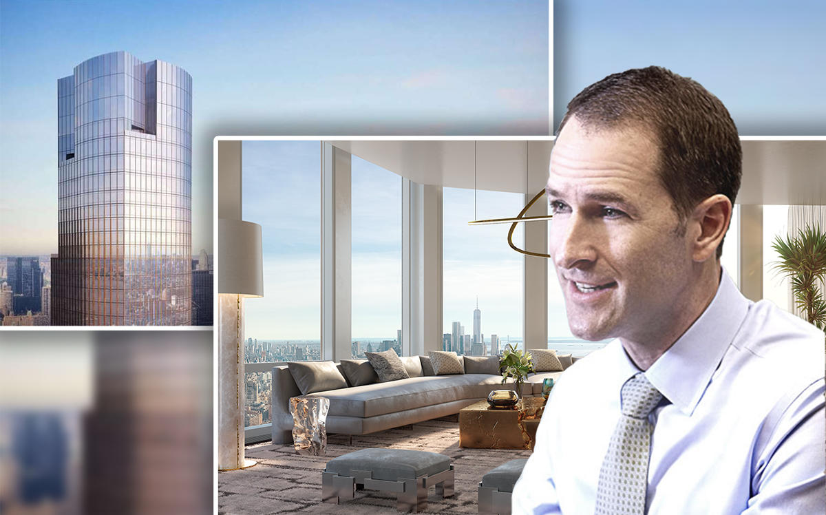 A rendering of 35 Hudson Yards and Oxford president Michael Turner (Credit: Oxford Properties)
